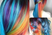 hairstyles haircutshair trendshidden rainbow hair trend