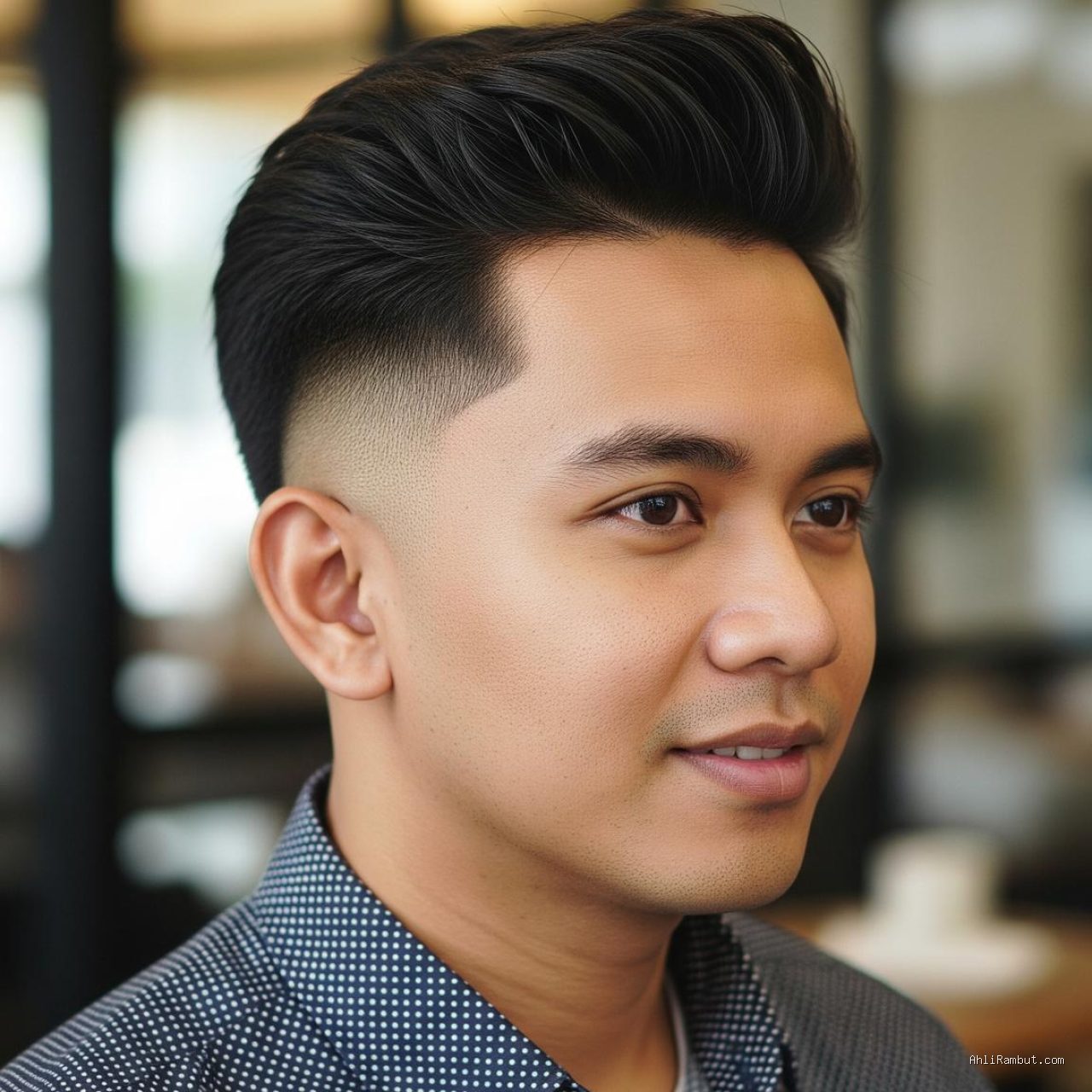 Photo via Bing Images - Inspirasi Model Rambut Two Block Pria untuk Wajah Bulat